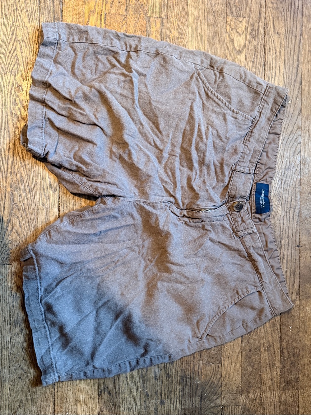Men's Brown Linen Shorts - Jachs New York